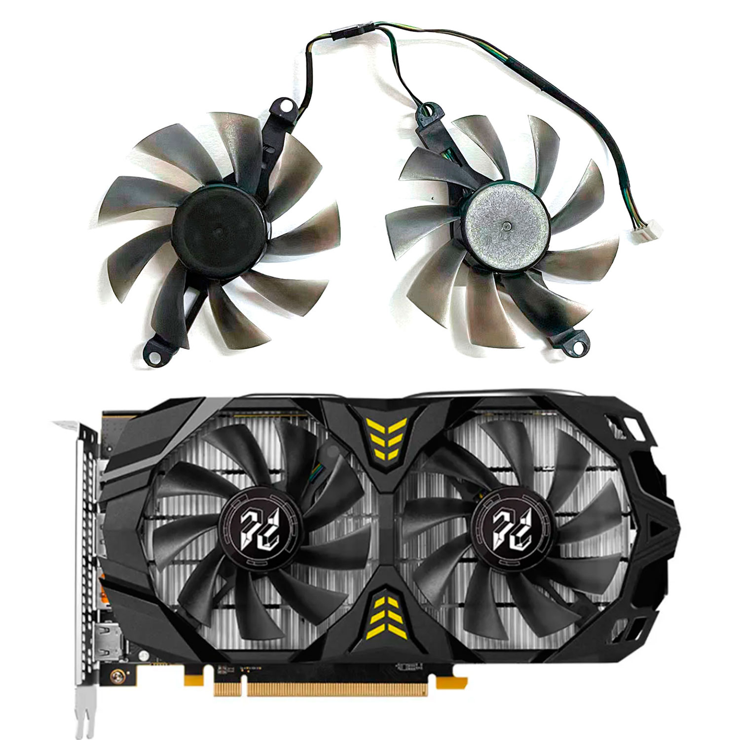Rx 580 8Gb 2048Sp Gpu - مروحة GPU جديدة 4PIN 85MM 75MM